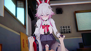 Honaki Star Rail - Ahas Cruel Joke Evanescia Broken POV Sandwich DP Tied up 4k60fps