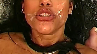 Wild Ggg Bukkake - Slut Rims Ass and Gets Face Covered in Cum