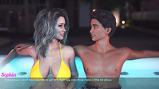 Awam Sophia Real Fuck - How Far Will Sophia Go with Sam? Part 1: From the Party to the Backyard Jacuzzi