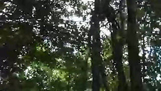 For Coffee Break Sexy Slut Candi Annie Fucks Co-worker POV style in the Woods!