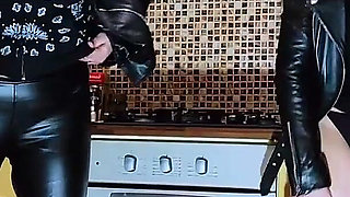Two Whores Had a Pissing Session in Their Kitchen.