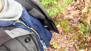 Pussy Pissing Water on the Rock