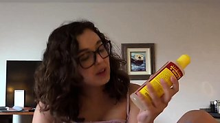 Sweet with her glasses on Leana Lovings giving an amazing