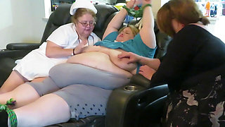 Ssbbw damsel is preyed on my 2 BBWs