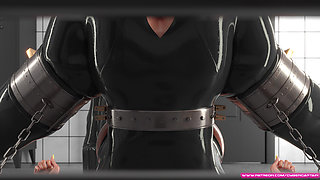 Cell of Control - 3D BDSM Comic, Shiny Metal Bondage and Latex