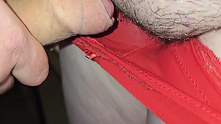 Old Pervert Cums on My Hairy Pussy Big Dick Head