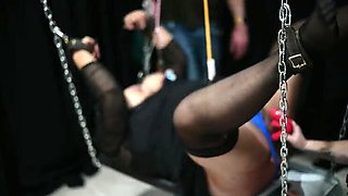 Amateur BBW British Boss Ties Up Employee For Kinky Dungeon Whipping Escape Room Role Play