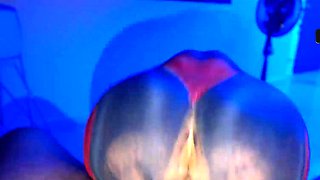 Spider Woman cosplay pokes fan, rides him to cum.