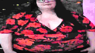 Sexy SSBBW Strip Tease on Office Chair