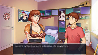 Stepbrother’s Wife Gave Me a Hot Handjob in the Bedroom