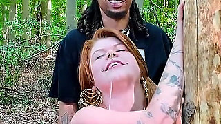 A Voyeur in the Forest Fucks 2 Bitches