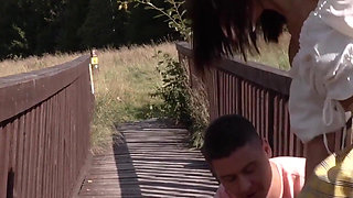 My Stepbrother Cummed in Me While We Were Walking Home Through the Woods
