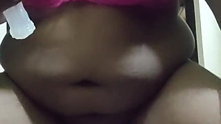 Shemale Fucks a Dildo Deep and Cums a Load