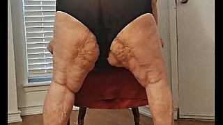BBW Mature Redhead Nurse Vicki Models Lingerie