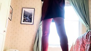 British MILF Amy strips and masturbates