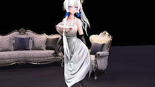 Brilliant - Marionette Black Silk Pantyhose Elegant Double Ponytail Anal Plug Nipple Chain Pussy Thrusting