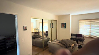 190cm 100kg Chinese Stud Gets Blowjob on the Balcony and Fucks Chinese Slut in the Bedroom