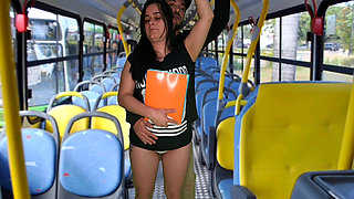 Student Humped and Fucked Inside the Bus in Bus!