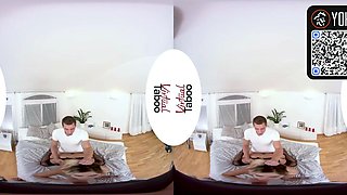 Busty blondie milf gives a double blowjob