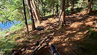 Alone in the forest, far away from everyday life