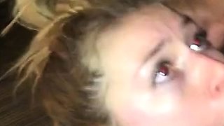 Amateur blonde teen sucks dick in hot pov blowjob sex tape
