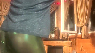 Shiny Leggings Cameltoe Dance Tease