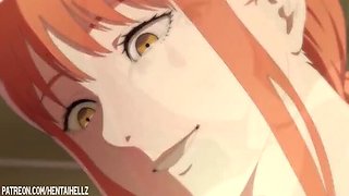 HentaiHell: Makima Seduces Denji - Uncensored Anime Sex While Power is Away