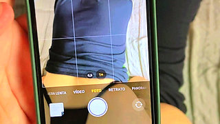 Delicious Latina Brunette Moans with Pleasure and Ends with an Explosive Cumshot on Her Big Ass