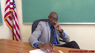 Black, blacked school teachers, ebony schoolgirl