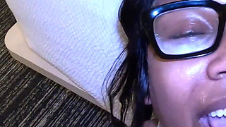 Beautiful Ebony Secretary Lets Me Fuck Her Pink Pussy and Cum on Her Face