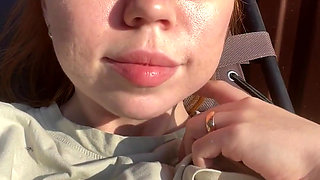 Taking a sunbath