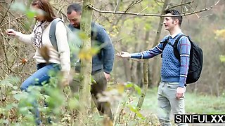 Four Old Friends Reunite – Turns into Wild Group Fuck at Country House