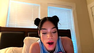 Tranny amateur solo big tits masturbates in high def