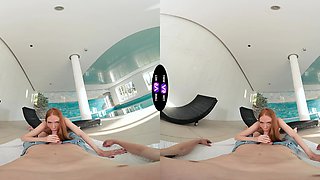 Redhead beauty Holly Molly gets fucked in a steamy vr scene