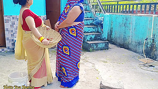 Desi Family Threesome Sex, Step Son in Law Sex with His Step Mother in Law and Wife