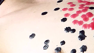 Hot Wax on Pierced Nipples: Slave Mila Maeve Squirms in Pantyhose as Mistress Baton Decorates Her, with Lesbian Domination