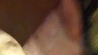 Ebony wife sucks two cocks to get sperm for her tits