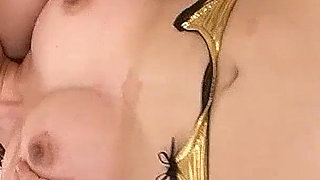 Asian skinny teen with hairy pussy fucked by step dad and get creampie