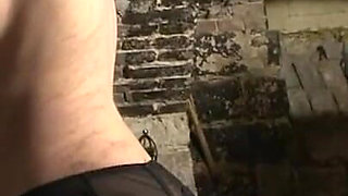 Humiliating chaining whipping