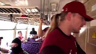 Czech Gang Bang In Bus