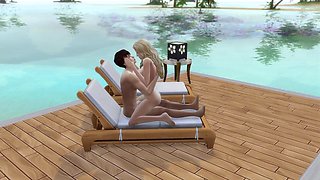 Duo in love have fuckfest in public on the beach