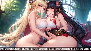 Explore the Ultimate Lifestyle of Anime Lovers Cinematic Composition, Intricate Clothing, and Erotic Tension