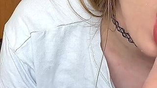 Hairy College Girl Plays with Her Anal Toys
