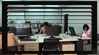 CFNM, Company of Sadistic Female Boss, Male Employees Have to Work Naked and Ridiculed Being Nicknamed "uncut" or "small Dick