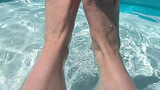 Solo Foot Play in Pool