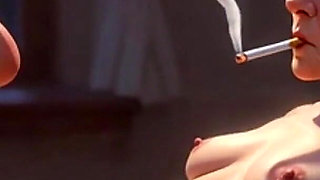 Granny Smoking Through Hairy Pussy - Orgasmic Bondage