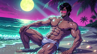 Ai Muscle Hunks on Beach