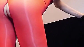 Red Shiny Pantyhose