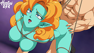 Zangya Submits to Bondage as Horny Goku Gives Her a Creampie