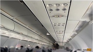 Public Cock Flashing In Airplane - I Brought Stranger To Cum In Two Minutes